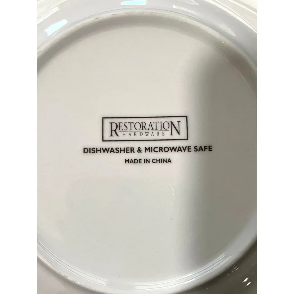 Restoration Hardware Set Of 4 Cheese Plates - Brie Stilton Emmental Parmigiano